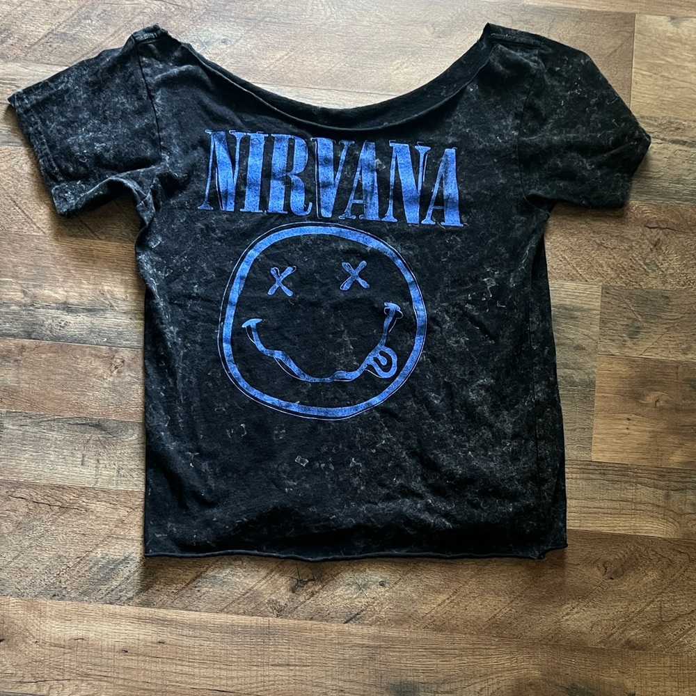NIRVANA Black and Blue Tee